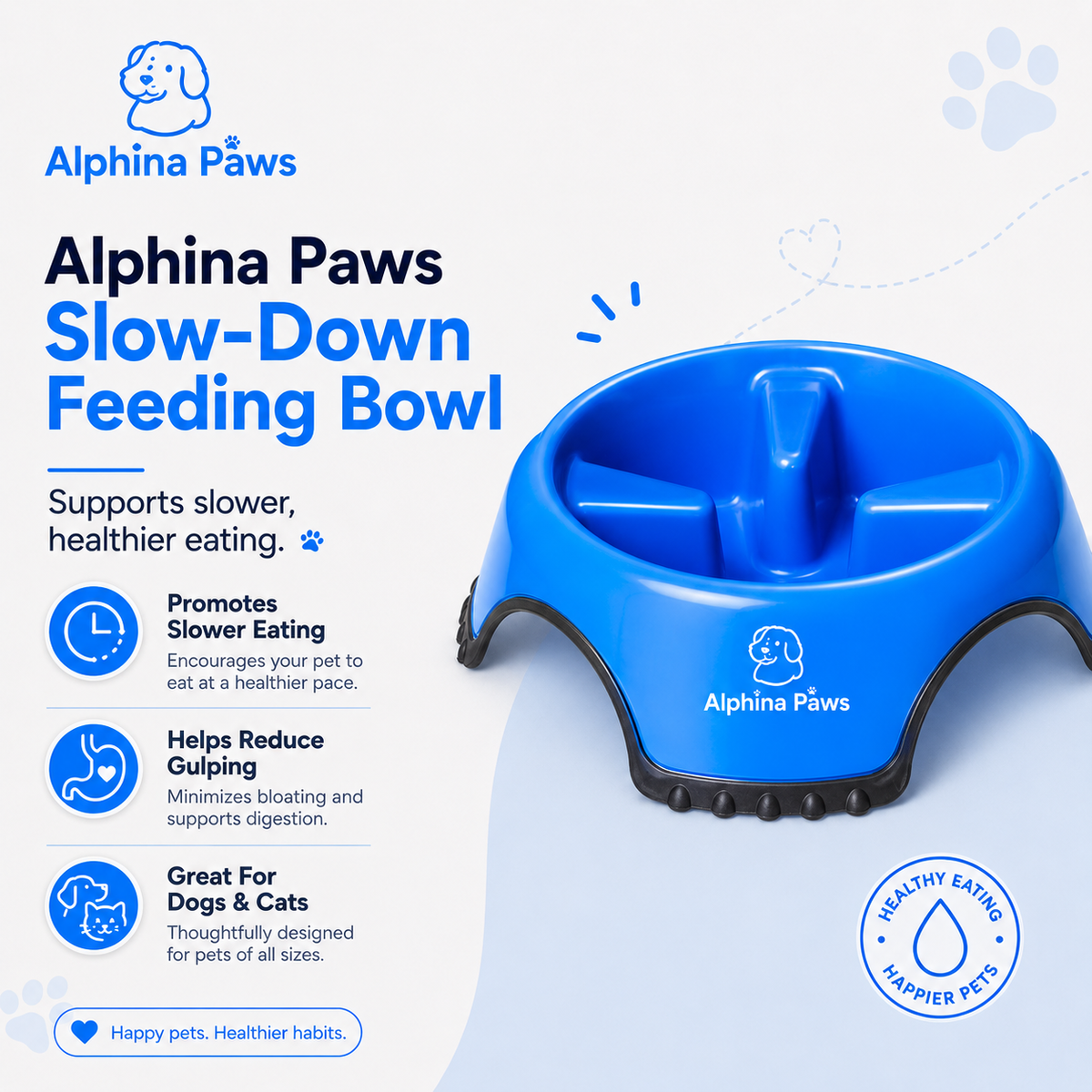 Alphina Paws Slow-Down Feeding Bowl